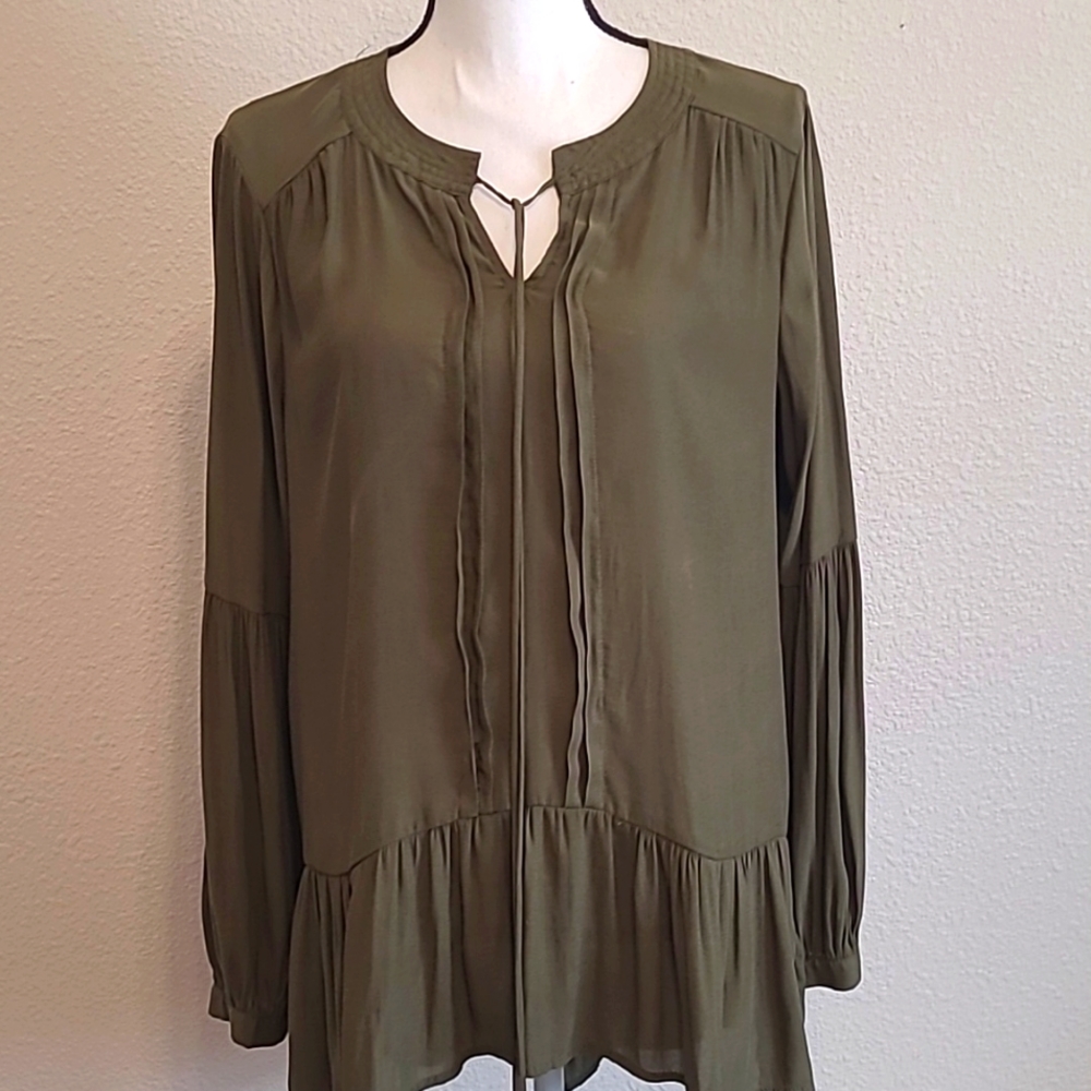 Green Long Sleeve Top M